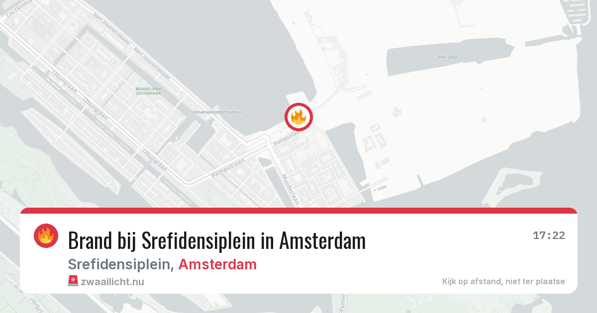 Brand bij Srefidensiplein in Amsterdam — 22 jul 2026