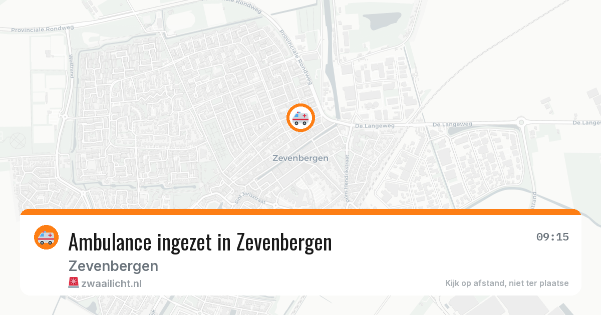 Ambulance ingezet in Zevenbergen — 26 jul 2026