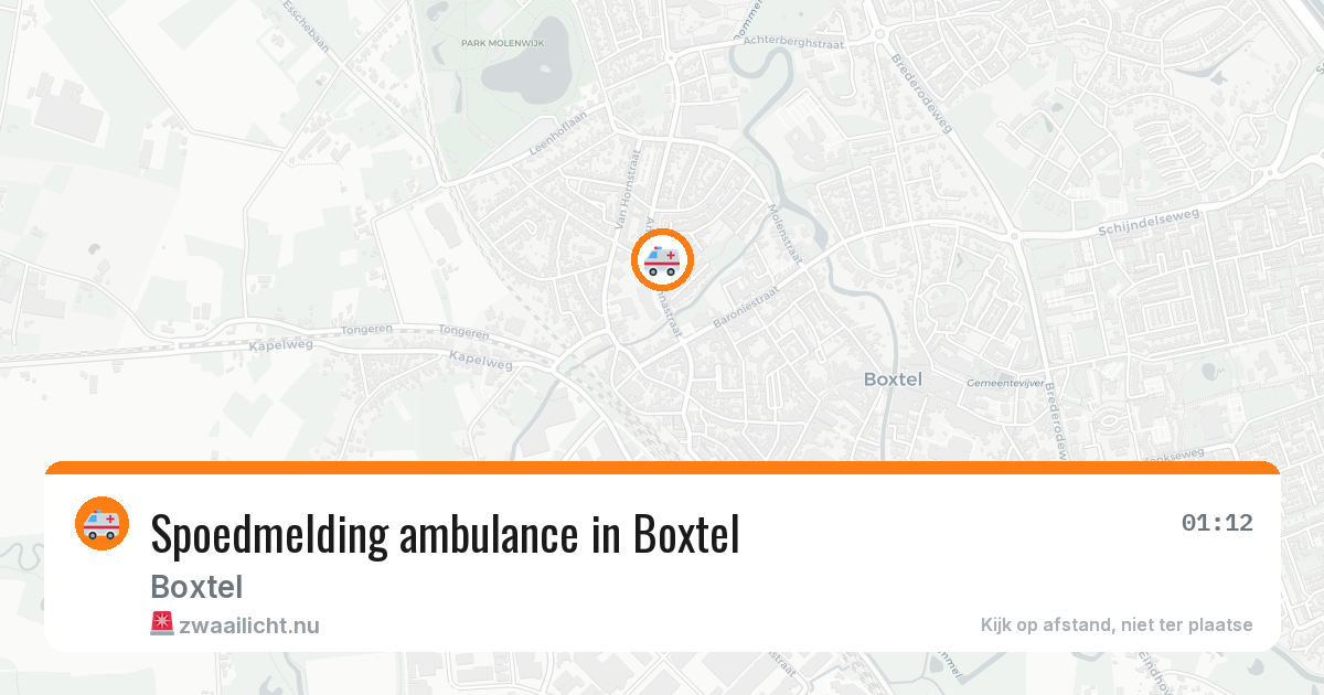 Spoedmelding ambulance in Boxtel — 19 jul 2026