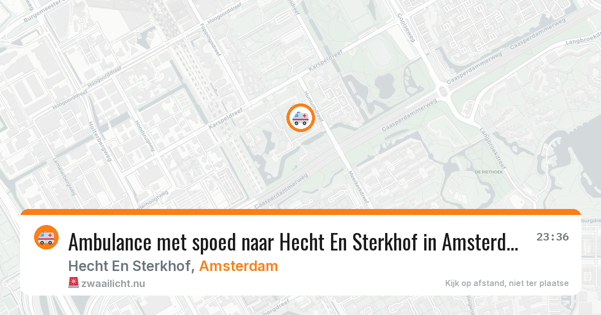 Ambulance met spoed naar Hecht En Sterkhof in Amsterdam — 25 jul 2026