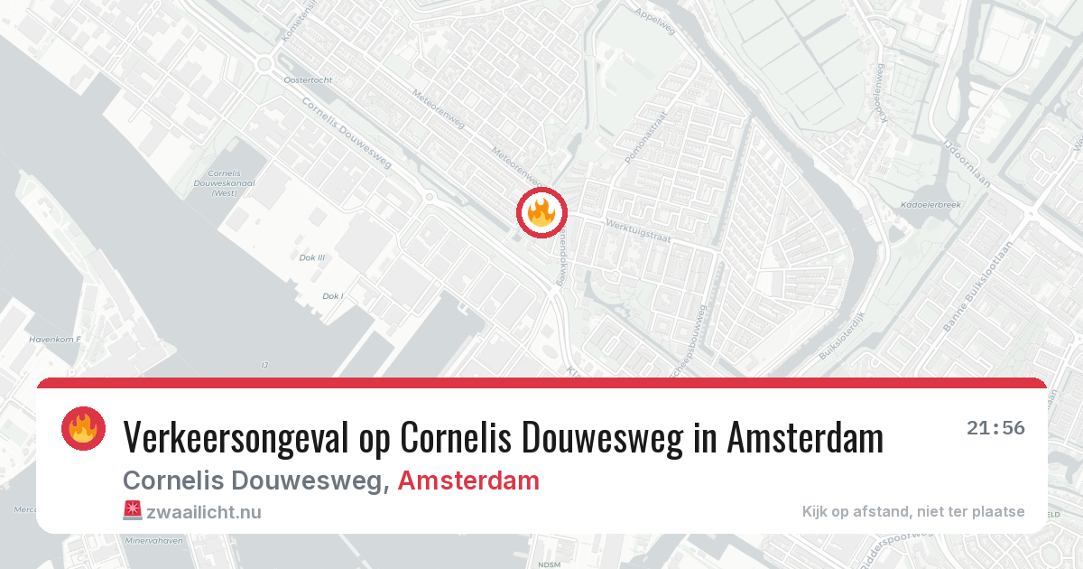 Verkeersongeval op Cornelis Douwesweg in Amsterdam — 14 jul 2026