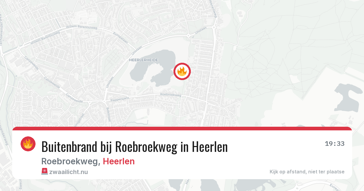 Buitenbrand bij Roebroekweg in Heerlen — 18 jul 2026