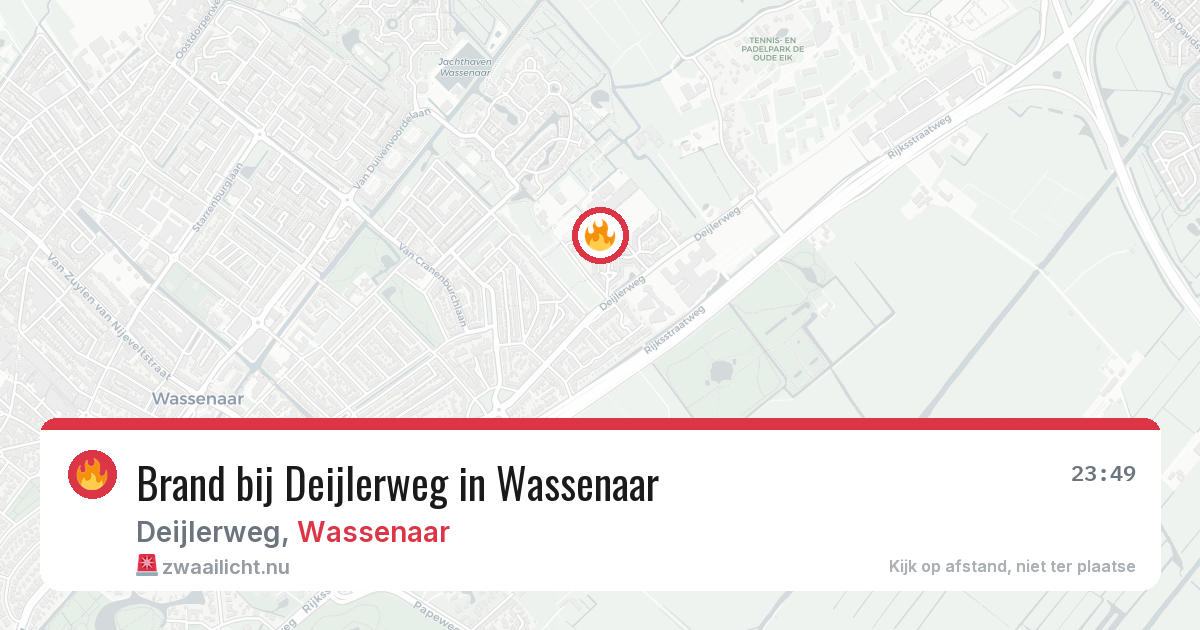 Brand bij Deijlerweg in Wassenaar — 6 jun 2026