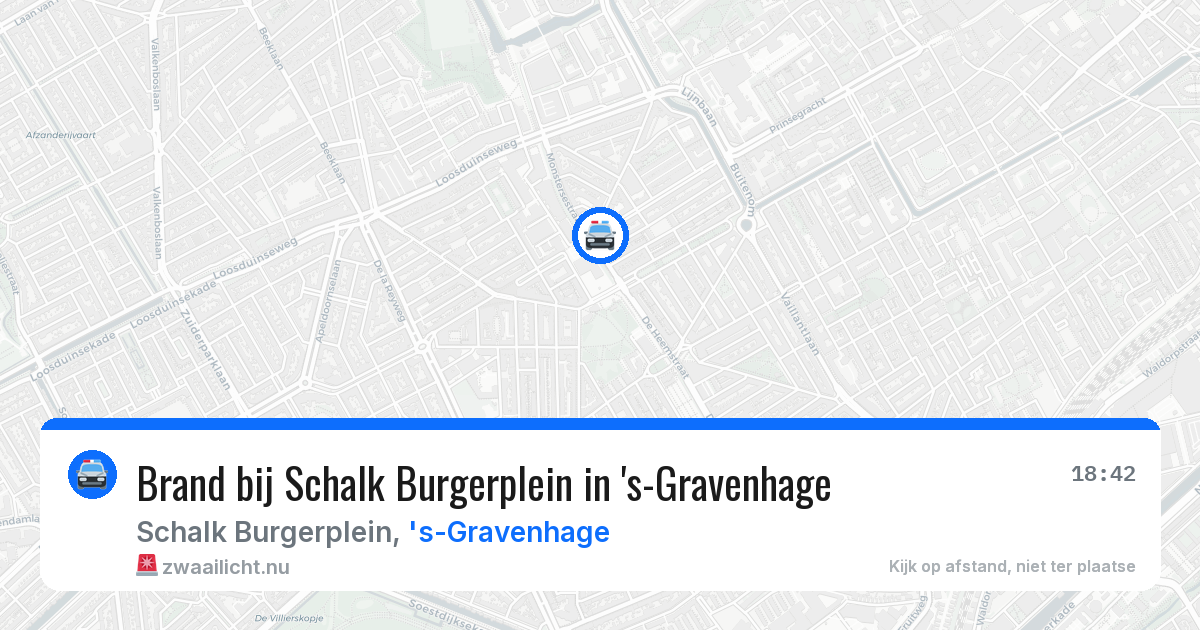 Brand bij Schalk Burgerplein in 's-Gravenhage — 20 mrt 2026