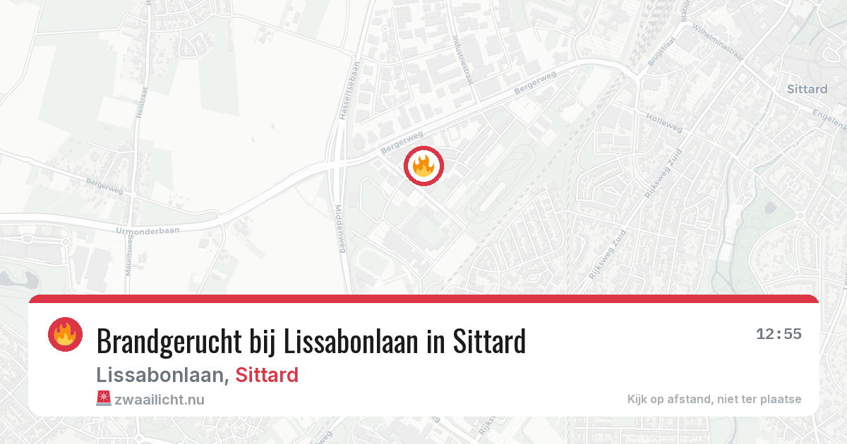 Brandgerucht bij Lissabonlaan in Sittard — 18 mei 2026