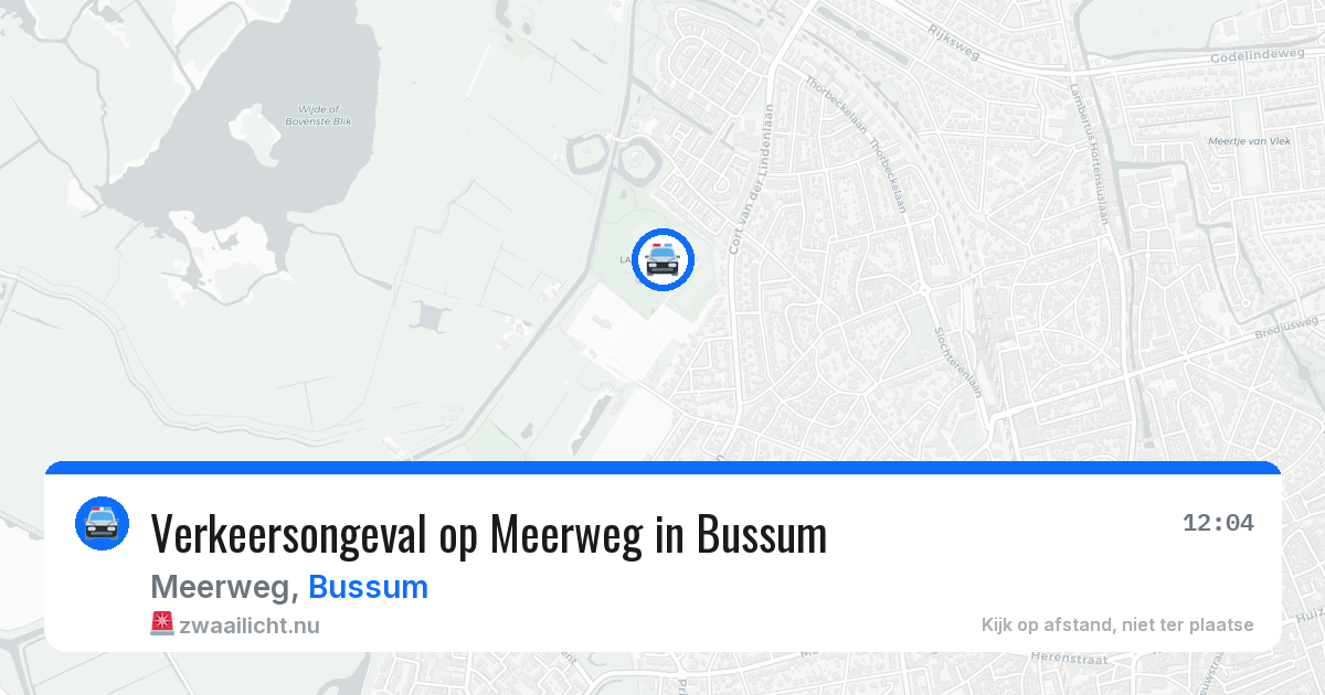 Verkeersongeval op Meerweg in Bussum — 26 mei 2026