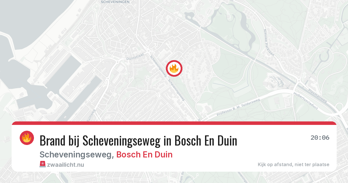 Brand bij Scheveningseweg in Bosch En Duin — 14 jul 2026
