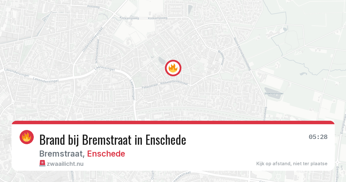 Brand bij Bremstraat in Enschede — 11 mei 2026