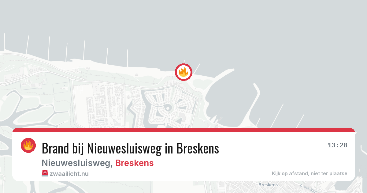 Brand bij Nieuwesluisweg in Breskens — 8 jul 2026