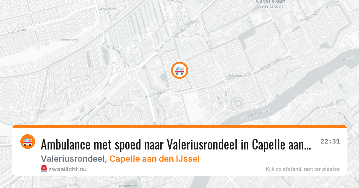 Ambulance met spoed naar Valeriusrondeel in Capelle aan den IJssel — 3 jun 2026