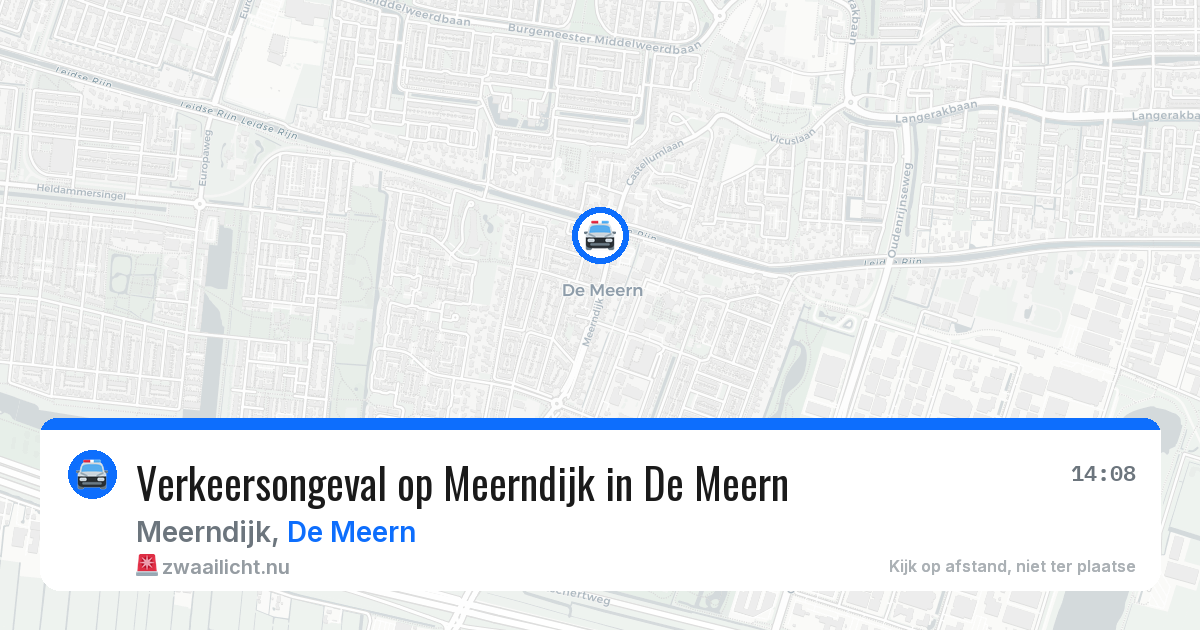 Verkeersongeval op Meerndijk in De Meern — 11 jul 2026
