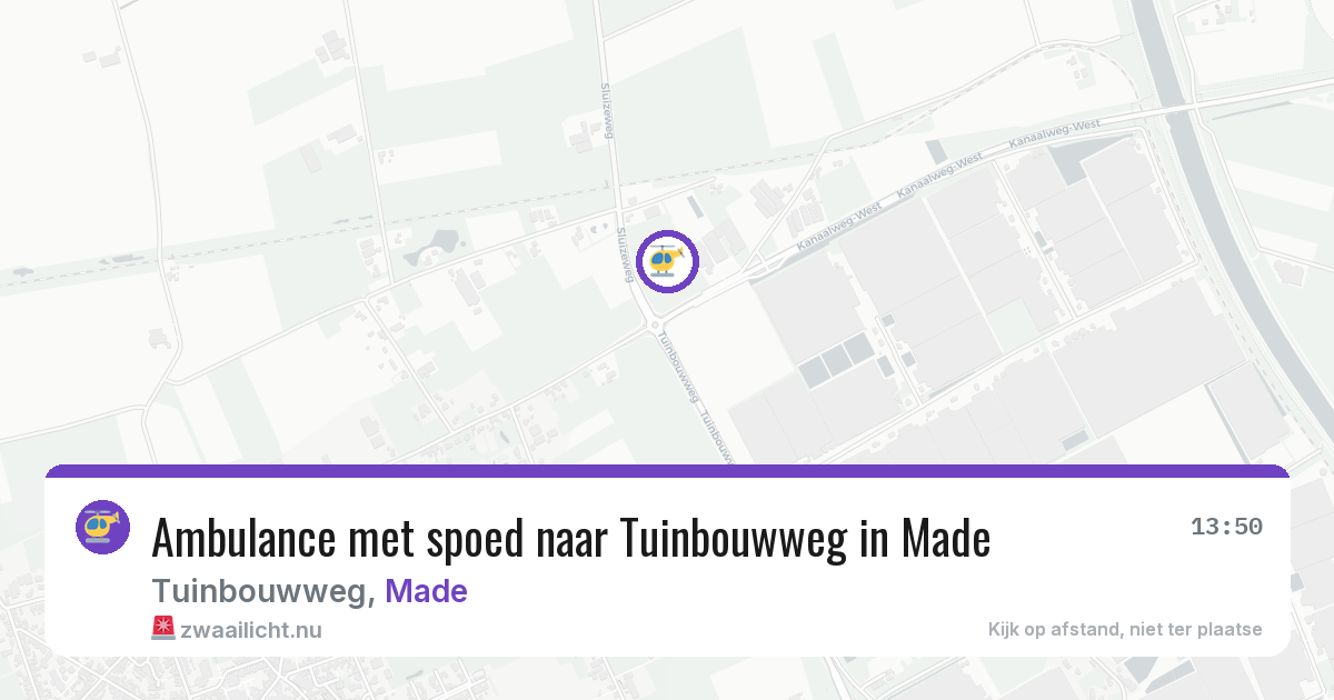 Ambulance met spoed naar Tuinbouwweg in Made — 2 jun 2026