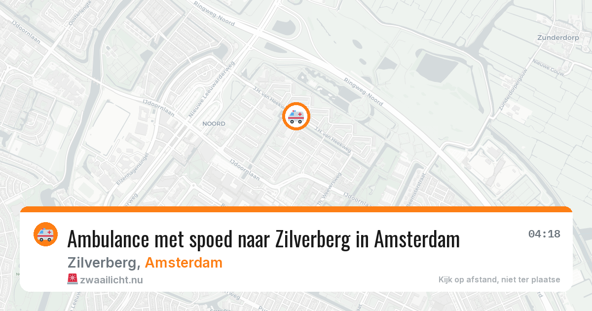 Ambulance met spoed naar Zilverberg in Amsterdam — 14 jul 2026
