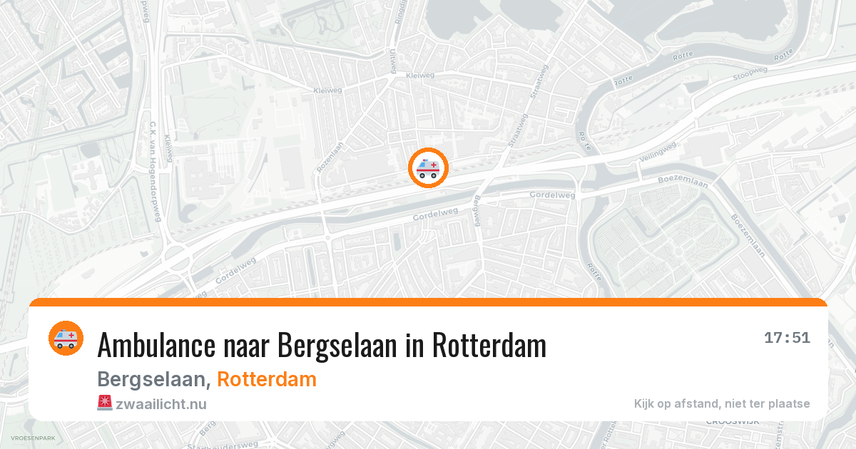 Ambulance naar Bergselaan in Rotterdam — 21 mei 2026
