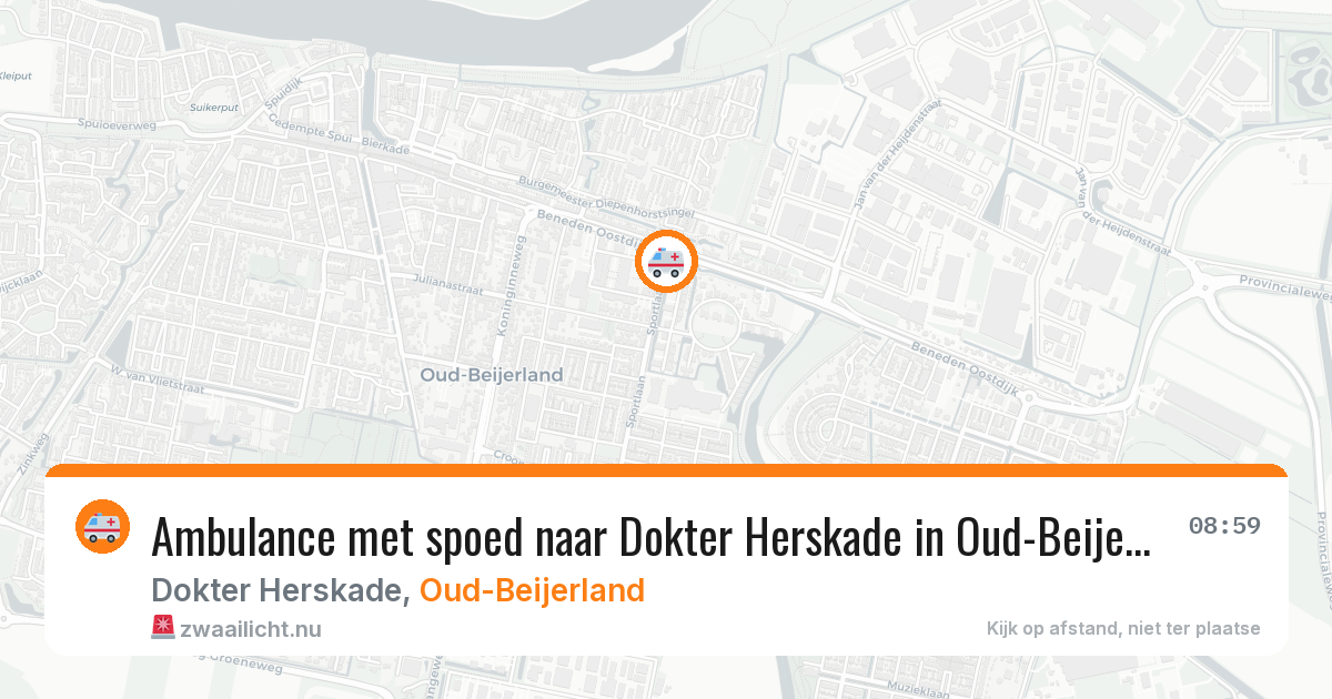 Ambulance met spoed naar Dokter Herskade in Oud-Beijerland — 15 mei 2026