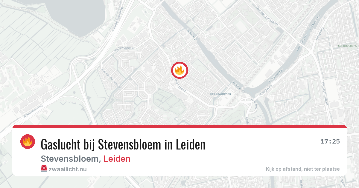 Gaslucht bij Stevensbloem in Leiden — 25 mei 2026