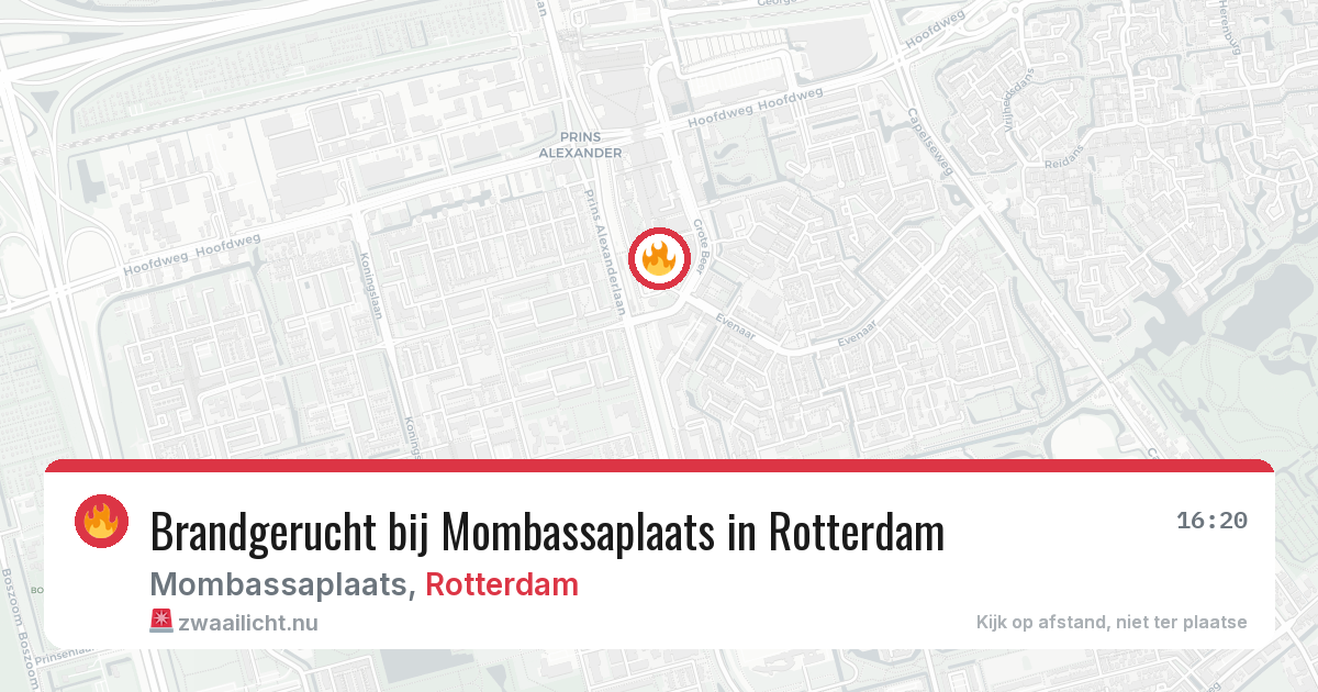 Brandgerucht bij Mombassaplaats in Rotterdam — 14 jul 2026