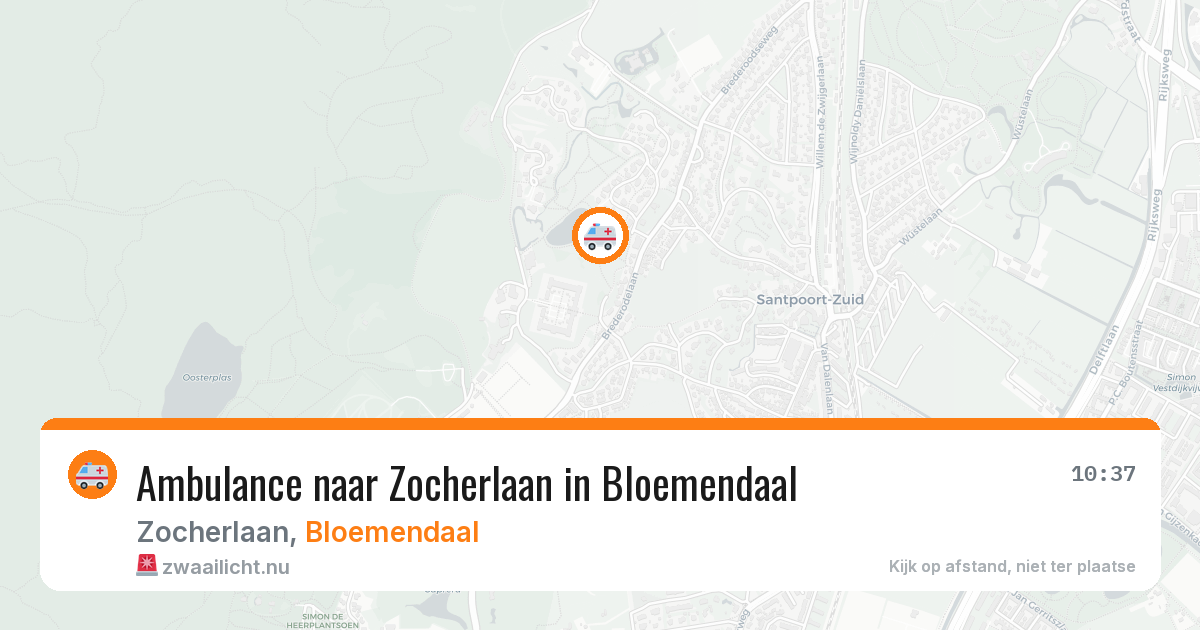 Ambulance naar Zocherlaan in Bloemendaal — 20 jul 2026