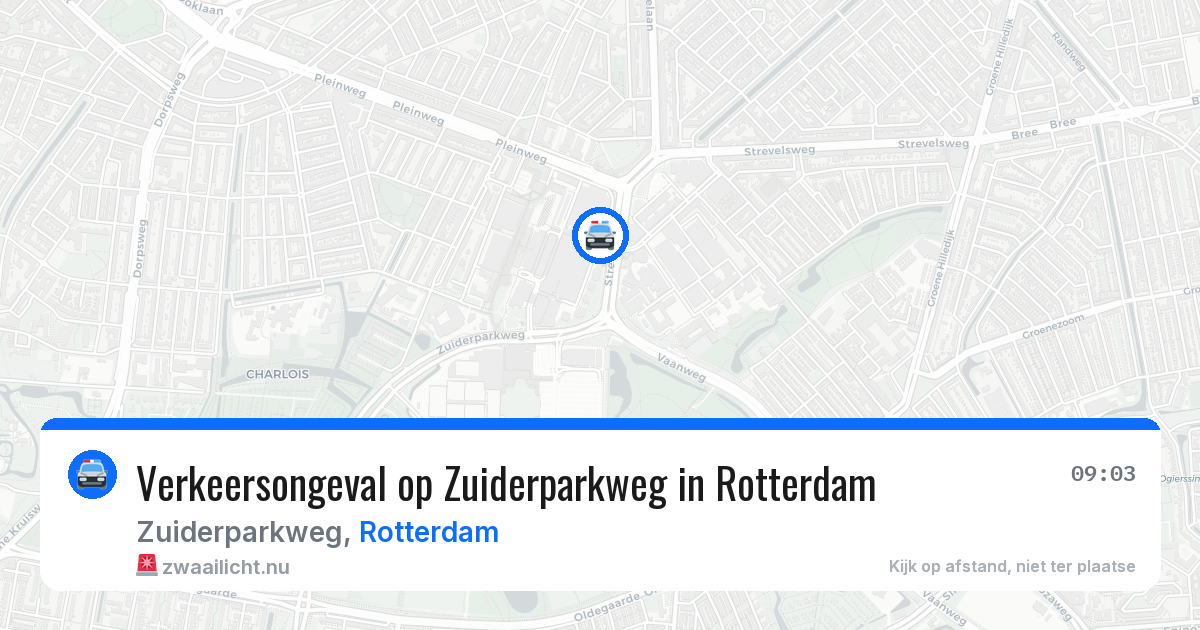 Verkeersongeval op Zuiderparkweg in Rotterdam — 19 mrt 2026