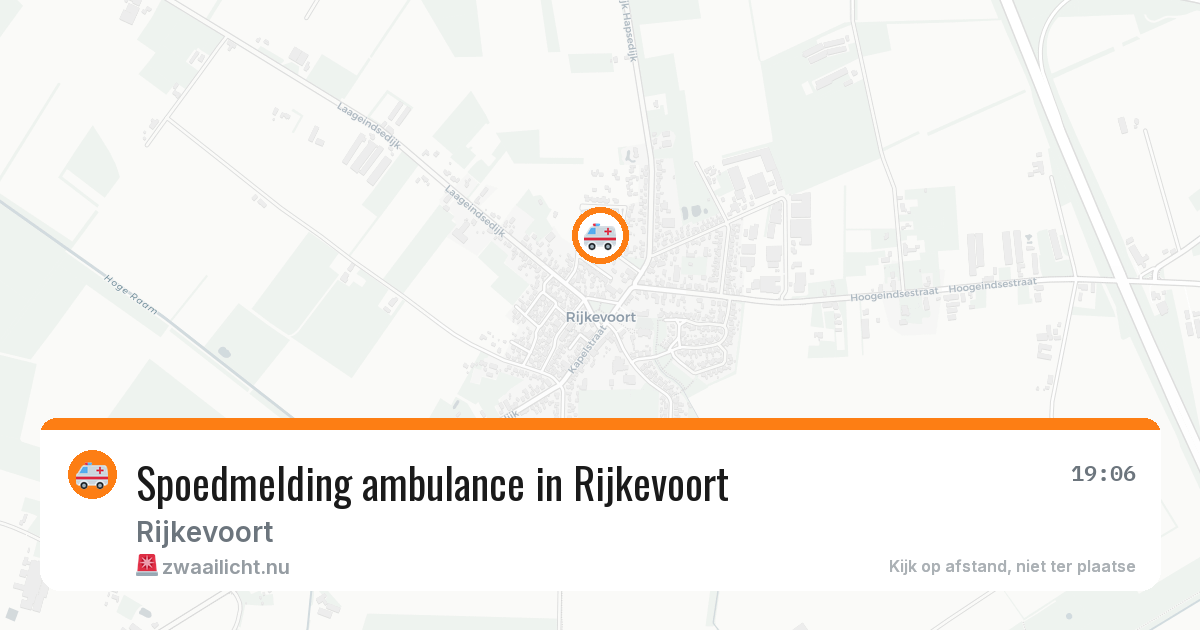 Spoedmelding ambulance in Rijkevoort — 9 jul 2026