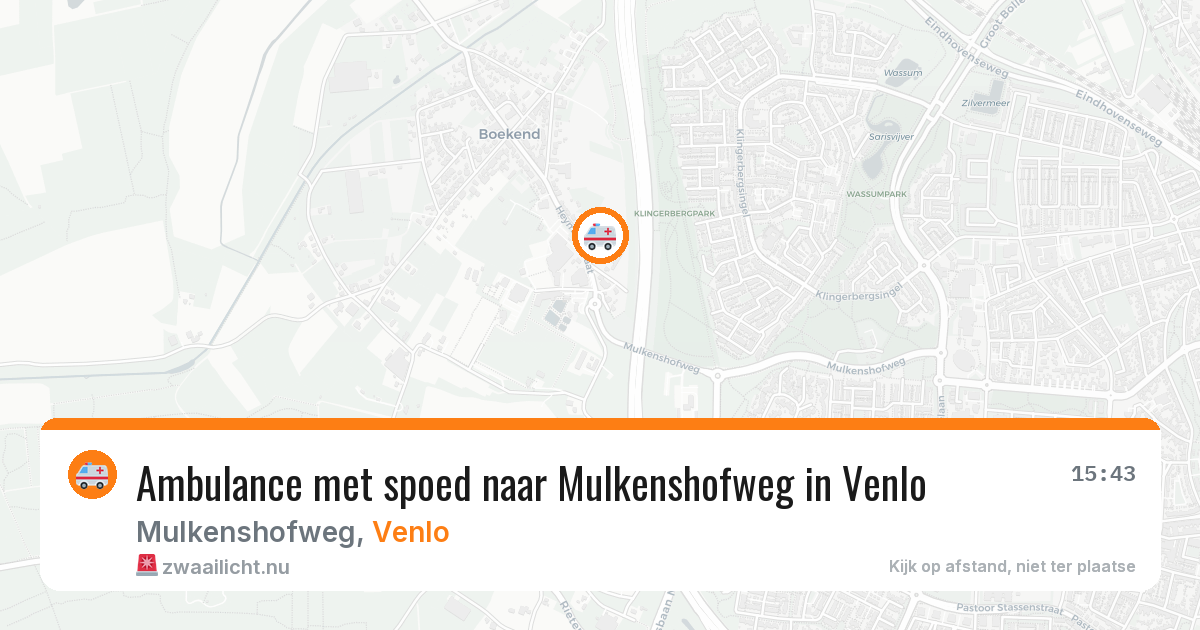 Ambulance met spoed naar Mulkenshofweg in Venlo — 23 mei 2026
