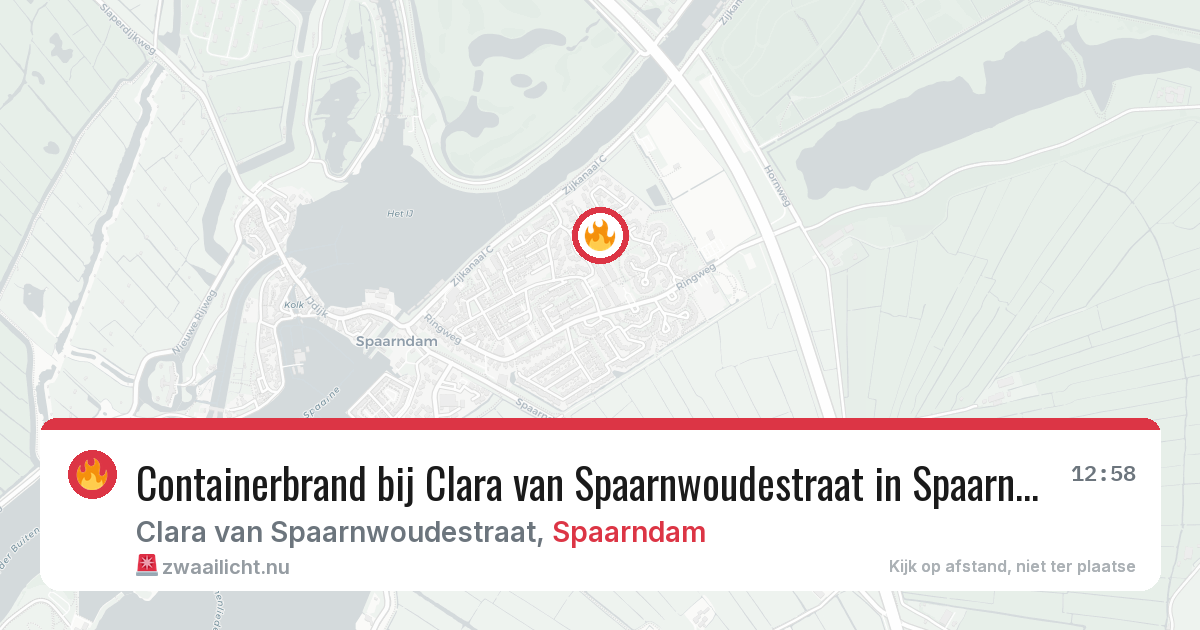 Containerbrand bij Clara van Spaarnwoudestraat in Spaarndam — 18 jul 2026