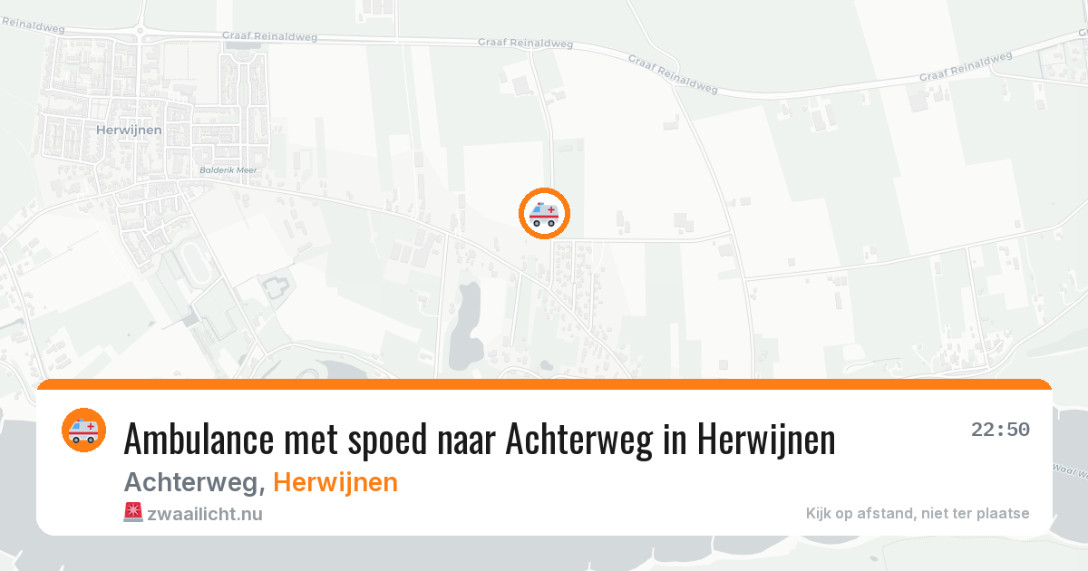 Ambulance met spoed naar Achterweg in Herwijnen — 22 mrt 2026
