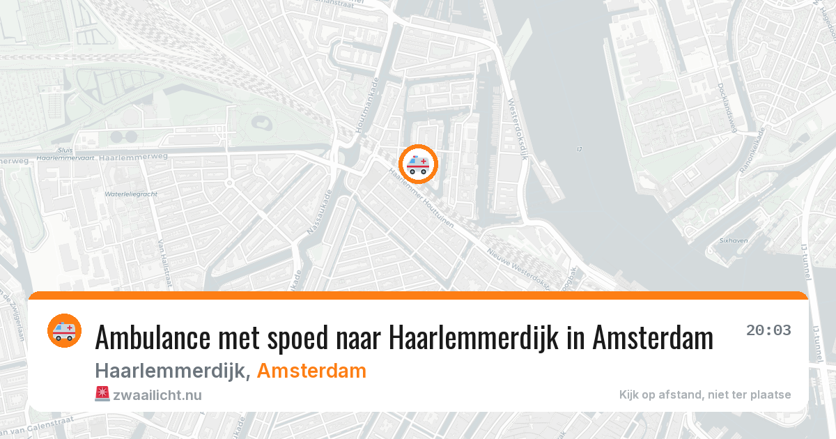 Ambulance met spoed naar Haarlemmerdijk in Amsterdam — 18 jul 2026