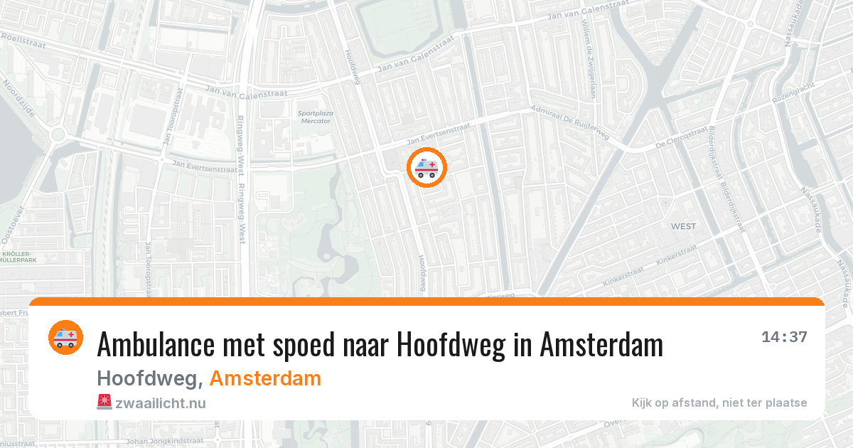 Ambulance met spoed naar Hoofdweg in Amsterdam — 13 jul 2026