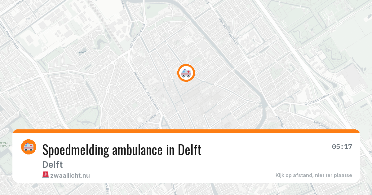 Spoedmelding ambulance in Delft — 12 jul 2026