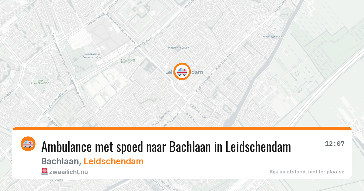Ambulance met spoed naar Bachlaan in Leidschendam — 17 jul 2026