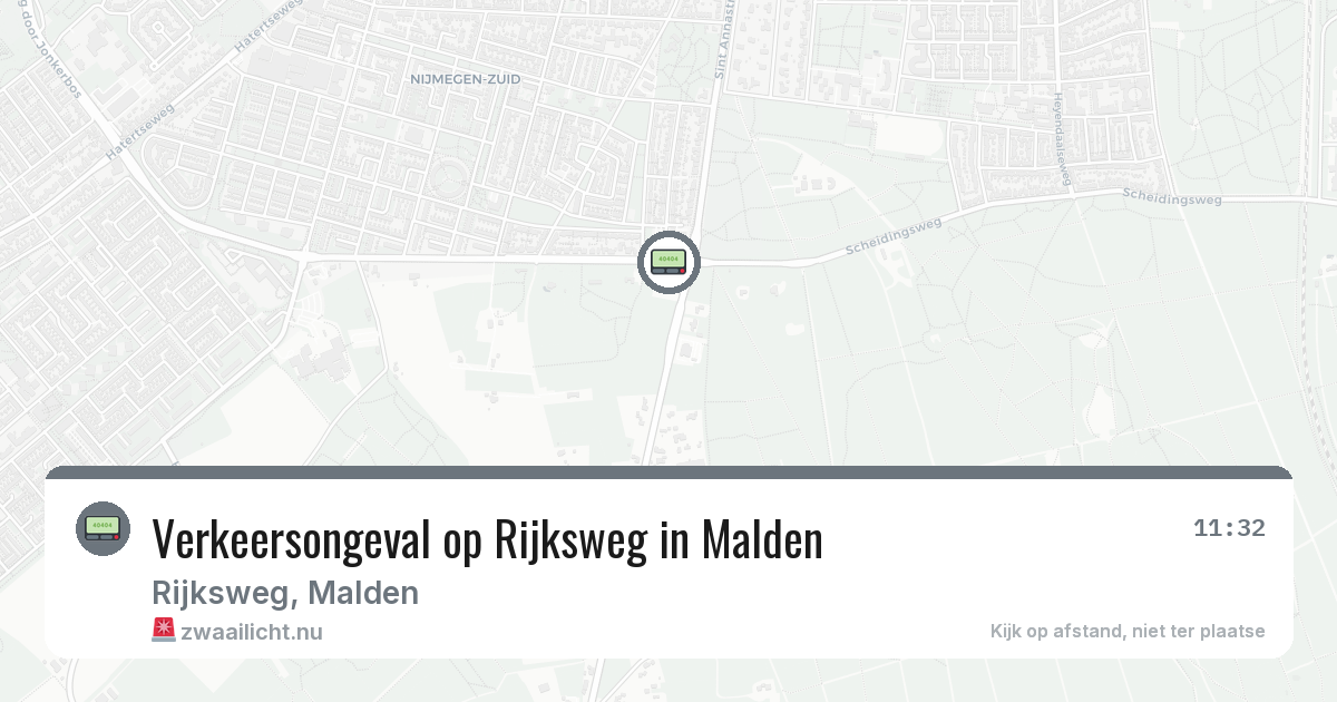 Verkeersongeval op Rijksweg in Malden — 26 mrt 2026