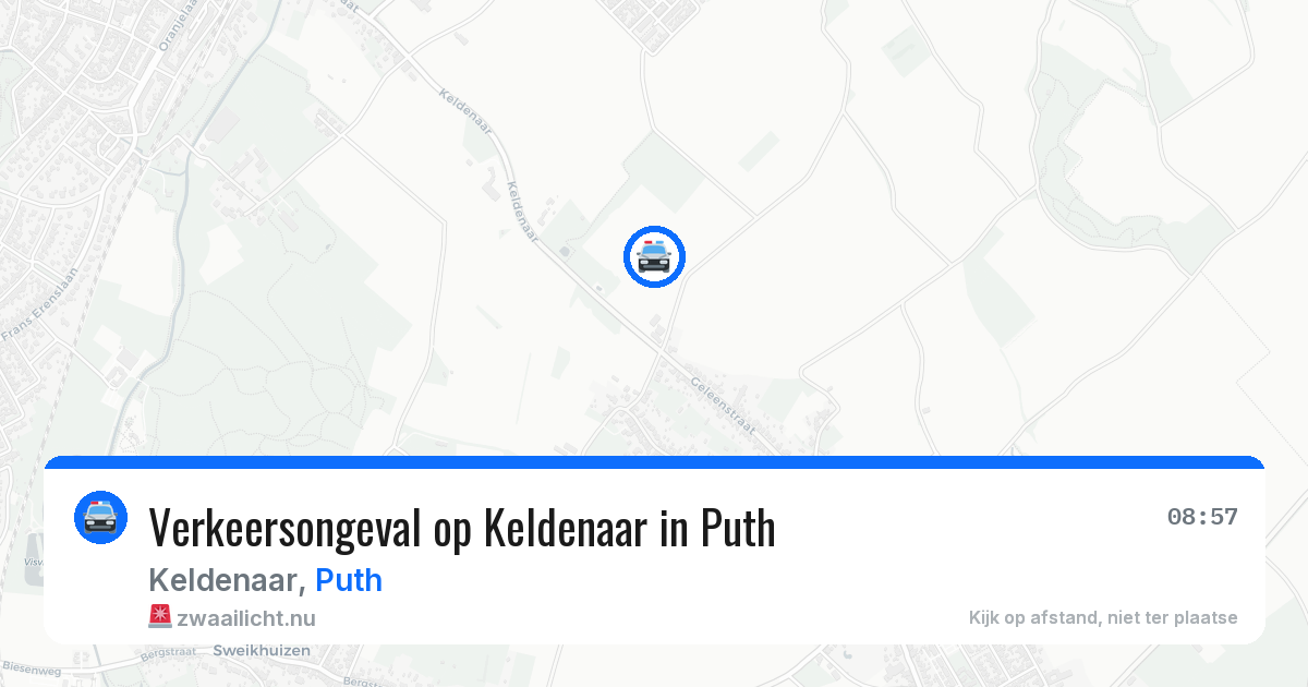 Verkeersongeval op Keldenaar in Puth — 16 apr 2026