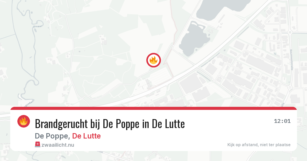 Brandgerucht bij De Poppe in De Lutte — 2 jul 2026