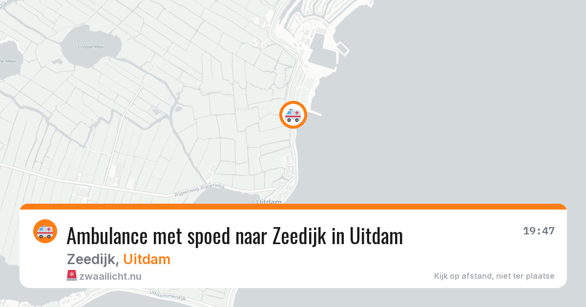 Ambulance met spoed naar Zeedijk in Uitdam — 11 jul 2026