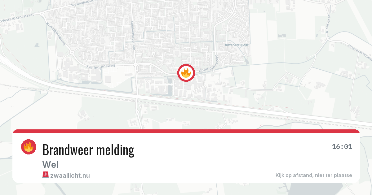 Brandweer melding — 16 jul 2026