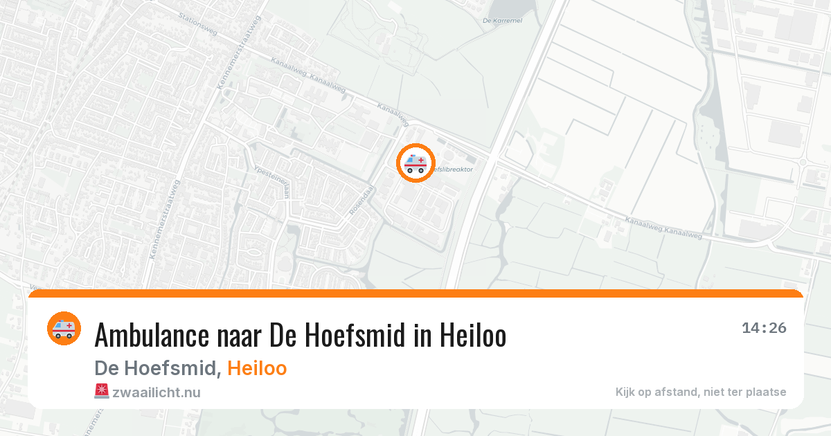 Ambulance naar De Hoefsmid in Heiloo — 10 jul 2026