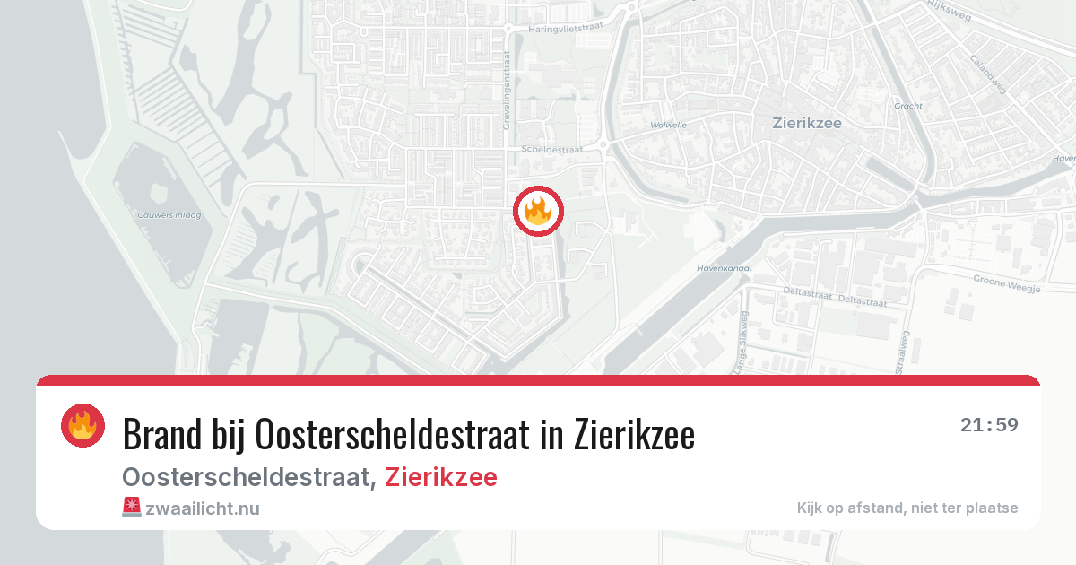 Brand bij Oosterscheldestraat in Zierikzee — 13 jul 2026
