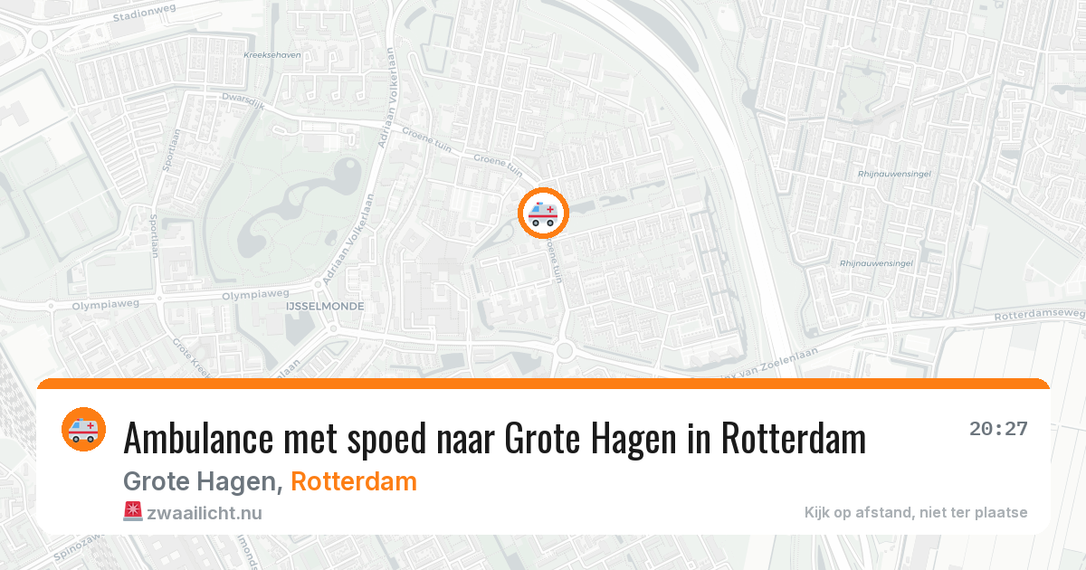 Ambulance met spoed naar Grote Hagen in Rotterdam — 19 mrt 2026