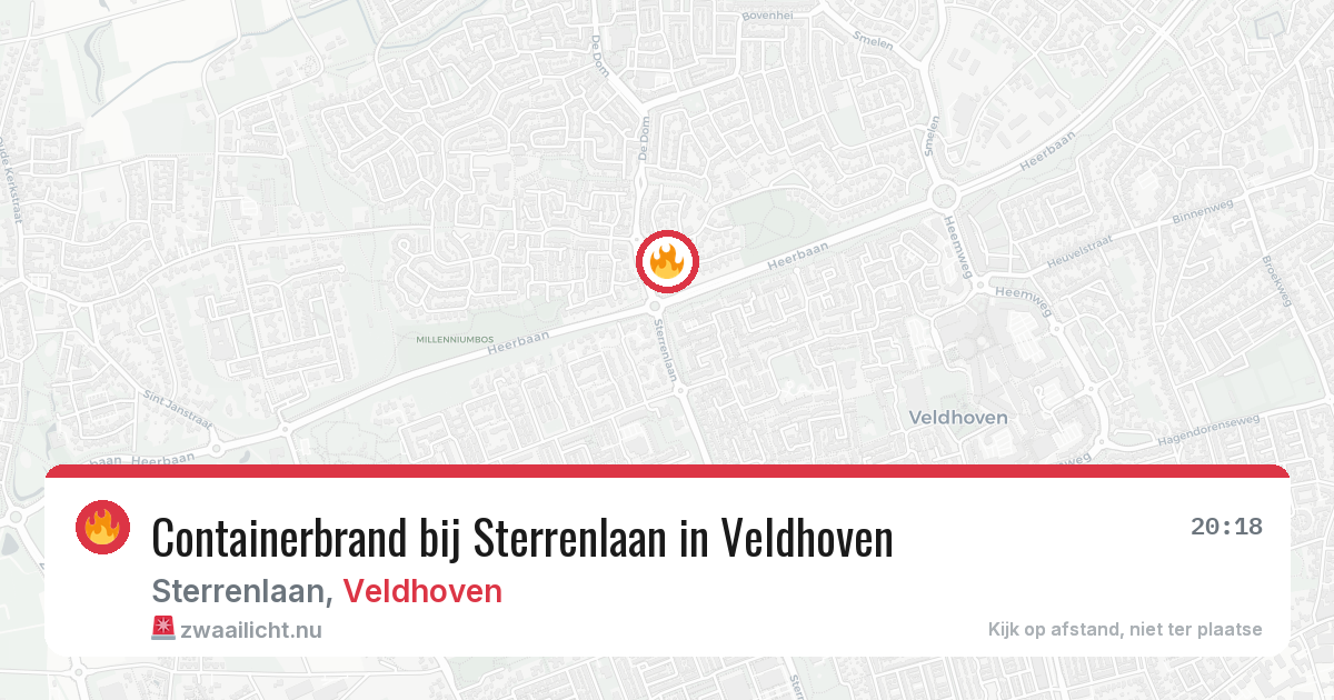 Containerbrand bij Sterrenlaan in Veldhoven — 1 jun 2026