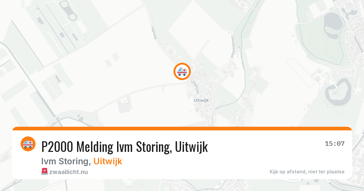 P2000 Melding Ivm Storing, Uitwijk — 11 mei 2026