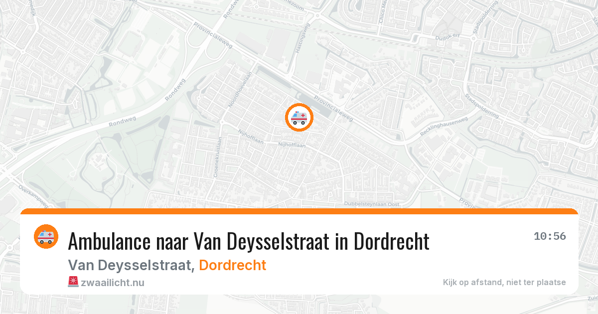 Ambulance naar Van Deysselstraat in Dordrecht — 30 mrt 2026