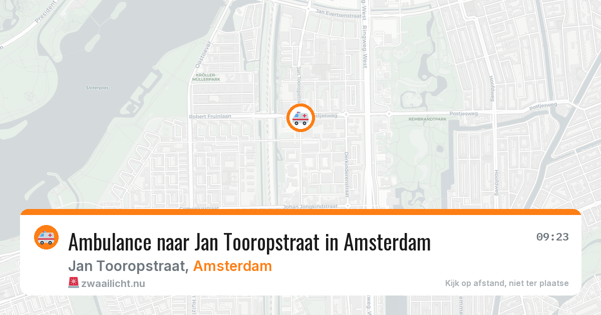 Ambulance naar Jan Tooropstraat in Amsterdam — 10 jul 2026