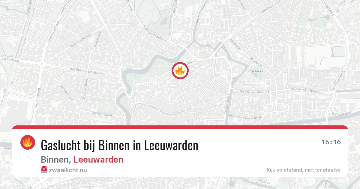 Gaslucht bij Binnen in Leeuwarden — 25 jan 2026