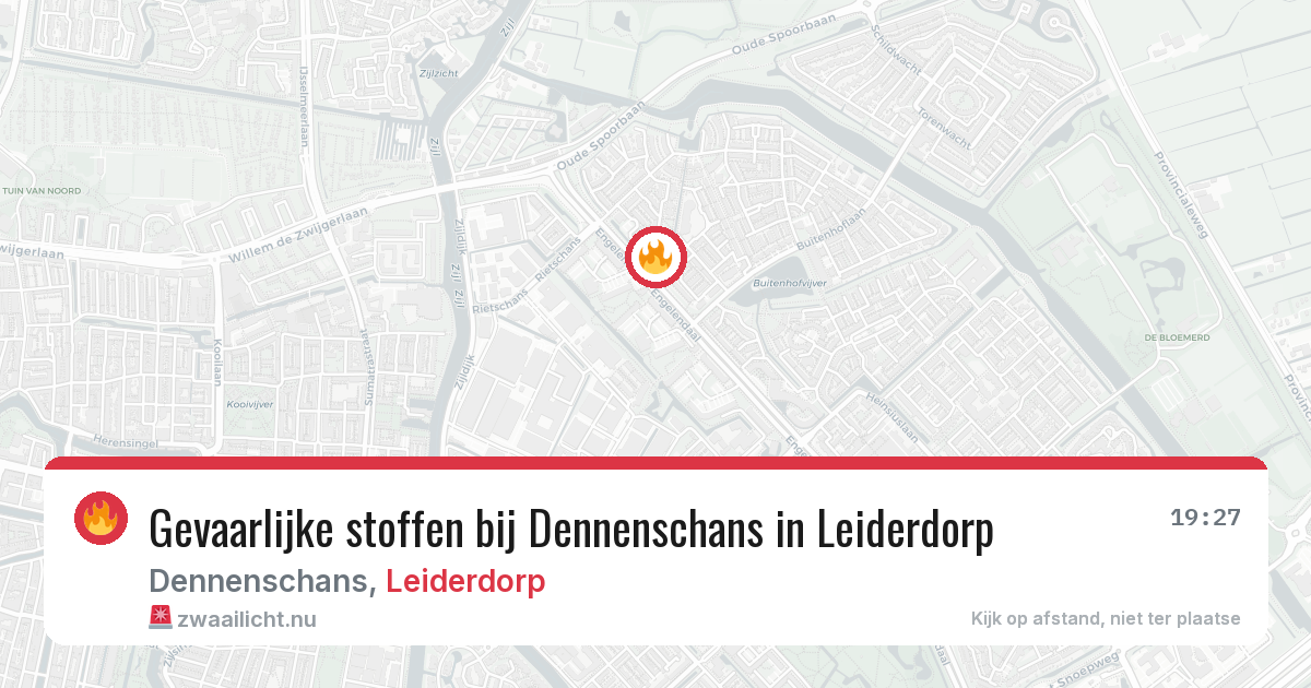 Gevaarlijke stoffen bij Dennenschans in Leiderdorp — 23 mrt 2026