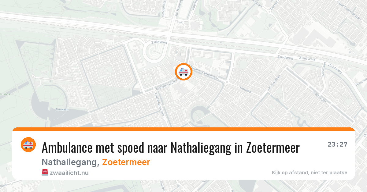 Ambulance met spoed naar Nathaliegang in Zoetermeer — 30 apr 2026