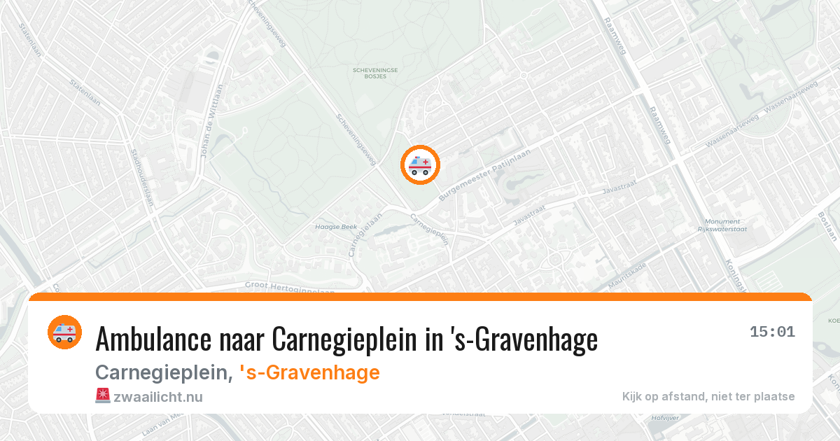 Ambulance naar Carnegieplein in 's-Gravenhage — 3 jun 2026