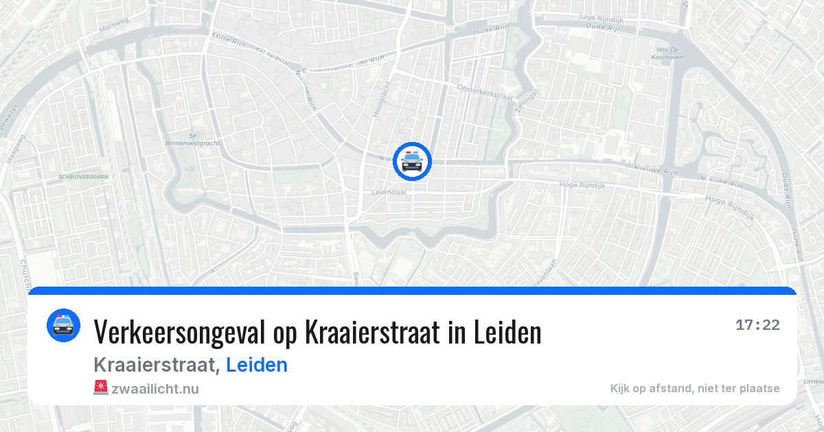 Verkeersongeval op Kraaierstraat in Leiden — 12 mei 2026