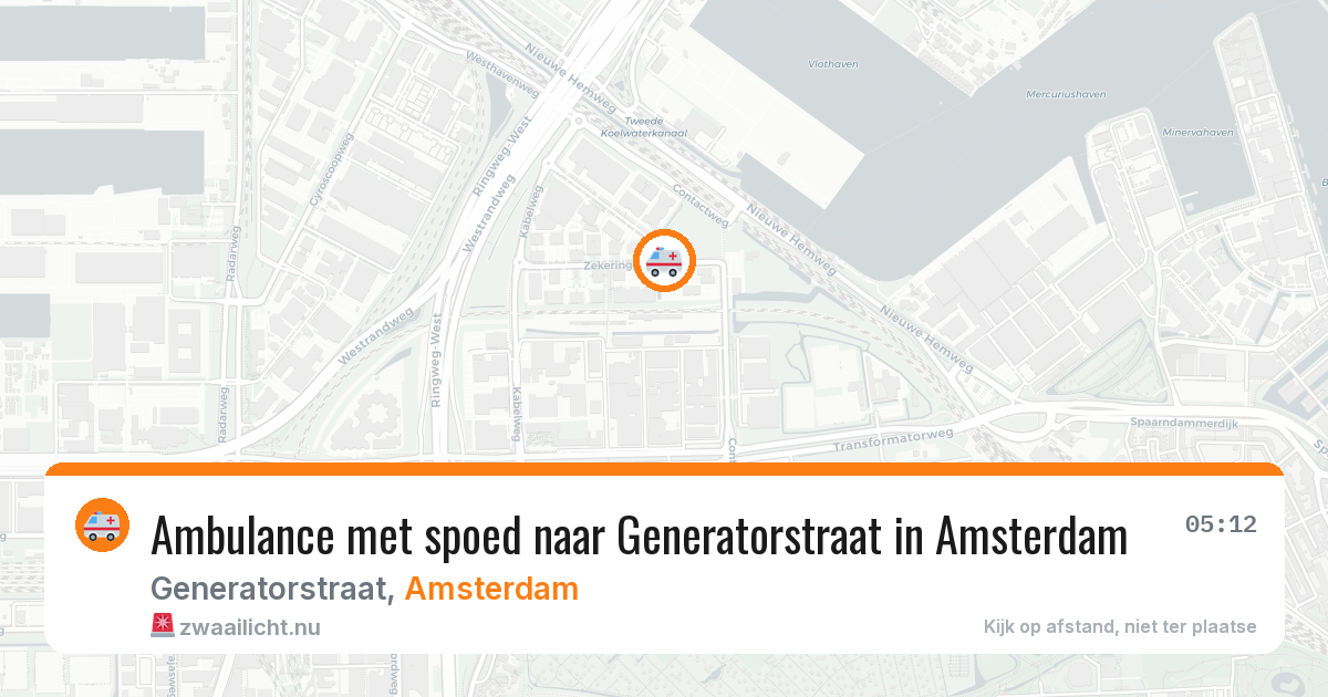 Ambulance met spoed naar Generatorstraat in Amsterdam — 28 mrt 2026