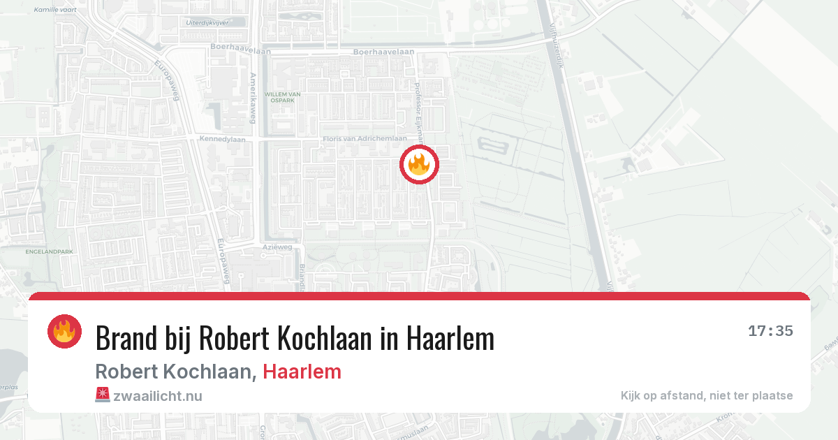 Brand bij Robert Kochlaan in Haarlem — 19 jul 2026